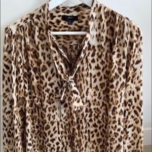 Women’s J. Crew leopard print blouse